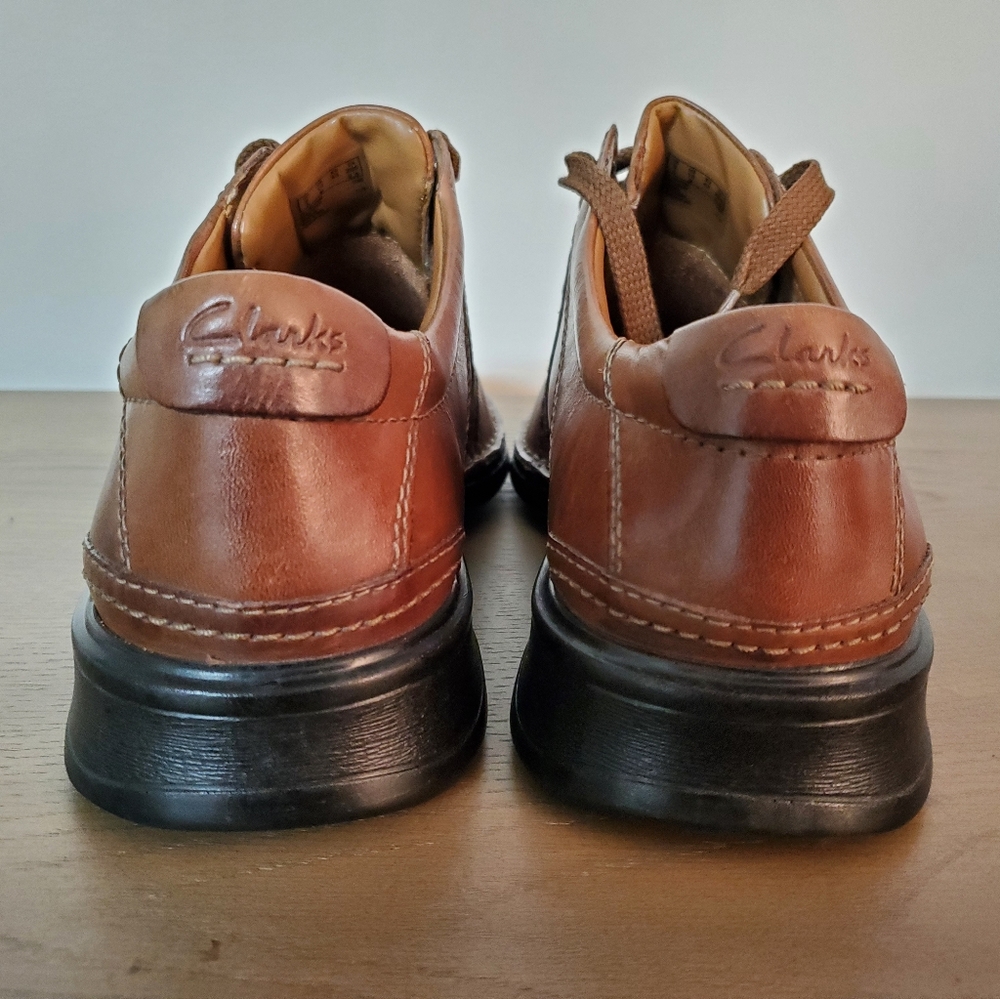 Clarks Men's Brown Leather Shoes - Picture 3 of 11